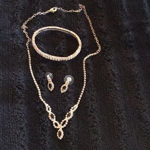 Necklace, bracelet and earrings